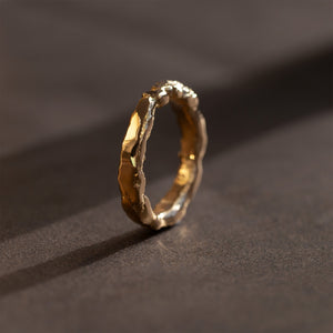 Agata Karwowska jewellery, molten gold antique ring