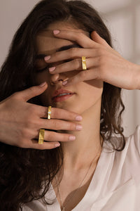 Agata Karwowska jewellery gold set of rings