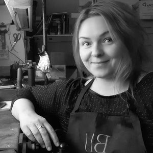 Jeweller and goldsmith Agata Karwowska at her Hatton Garden bench